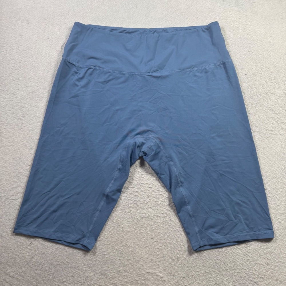SHEIN Curve Biker Shorts Womens 3XL Blue Good High Waist Stretch Athletic